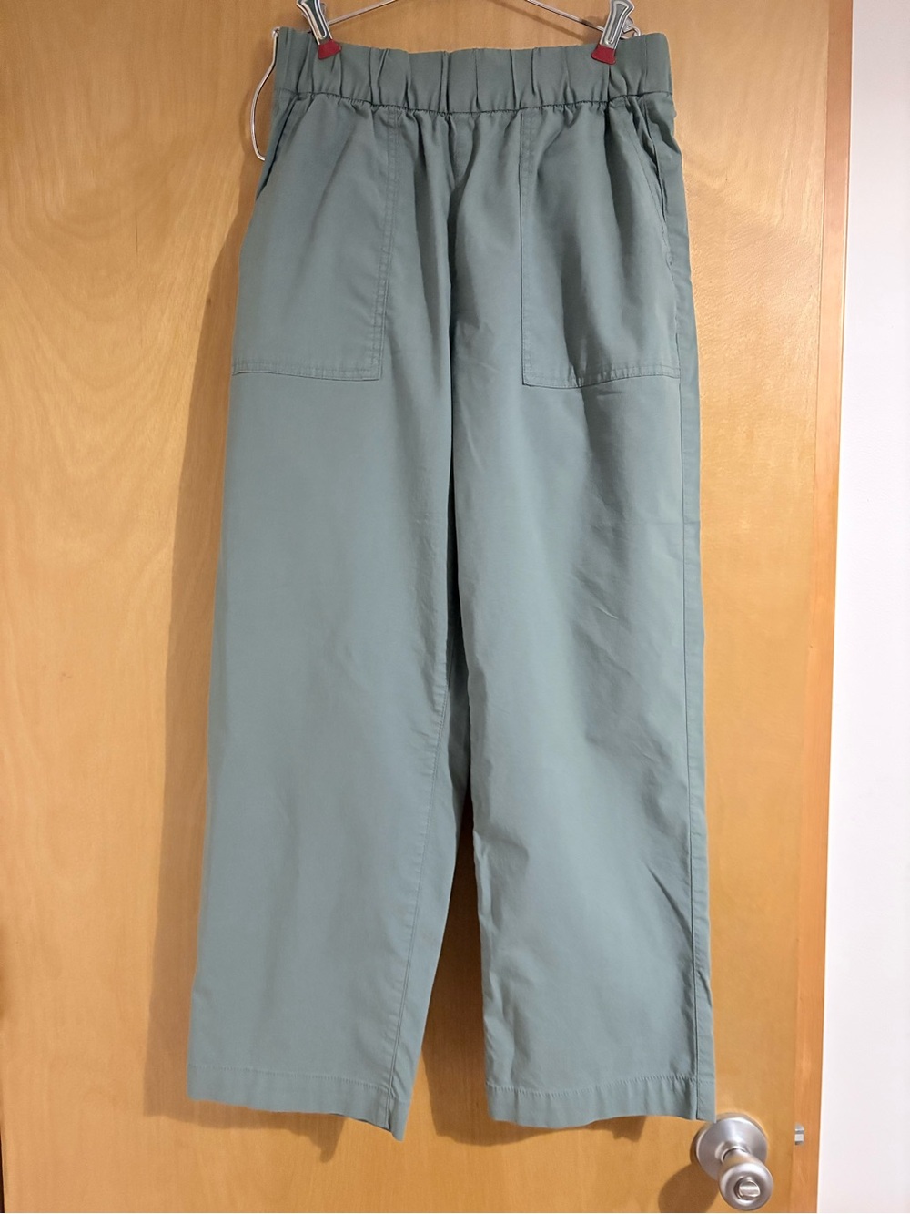 Gap Women’s High Waisted Relaxed Fit Elastic Waist Pants - Sage Green